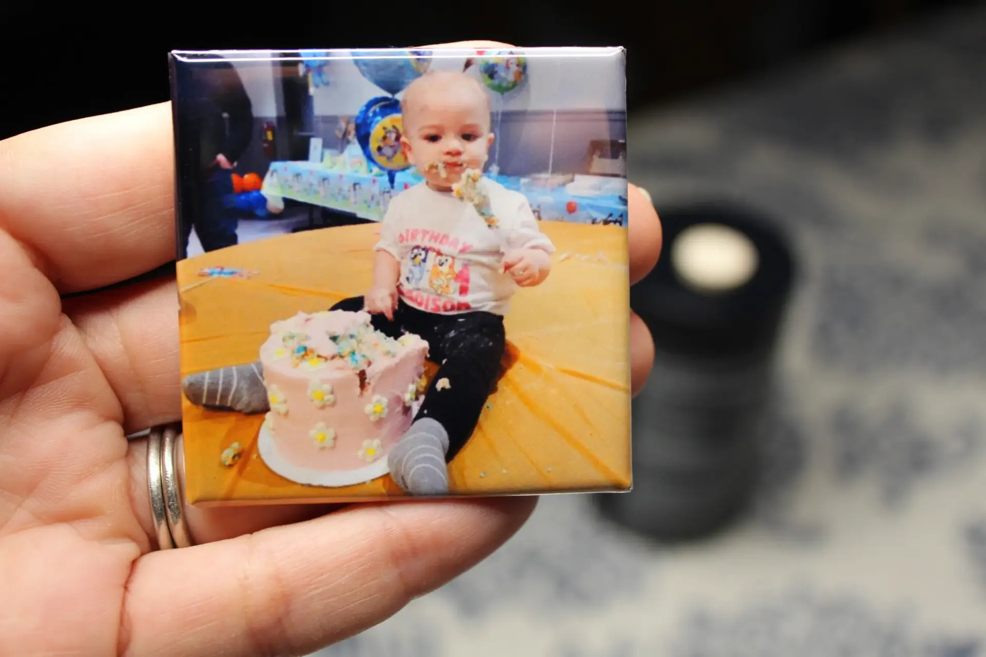 Birthday magnet photo