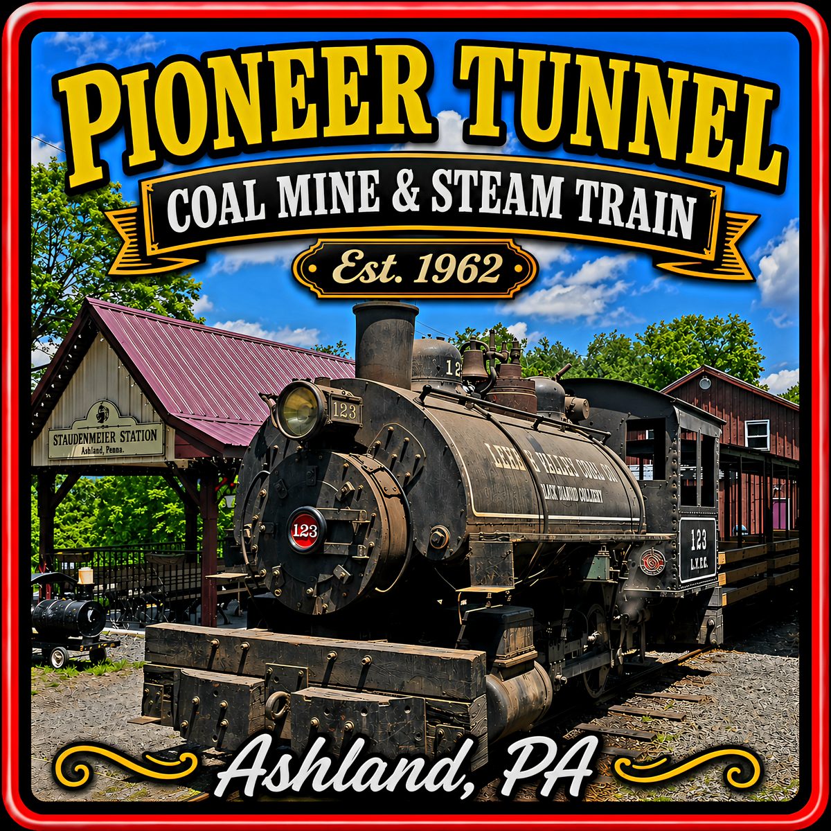 Coal Mine Tours custom souvenir magnet