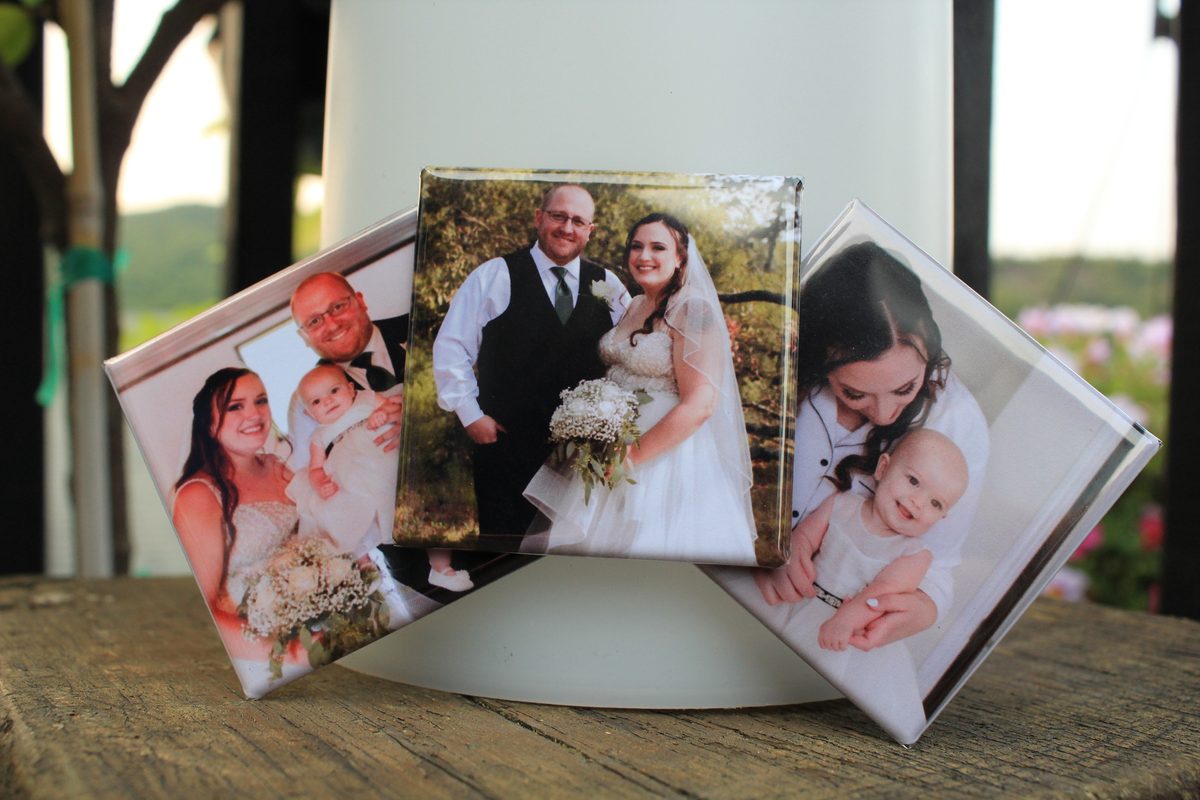Wedding photo magnet
