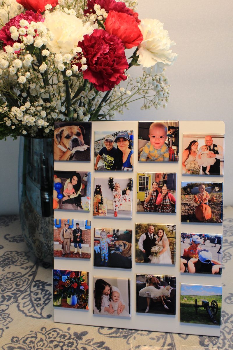Custom photo magnets set